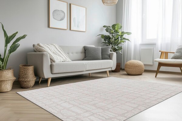 KOBEREC TKANÝ NA PLOCHO, 80/150 cm barvy stříbra Kayoom - Online Only koberce & rohožky, Online Only