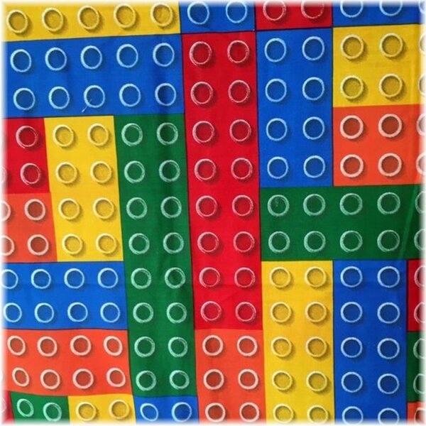 Dětské bavlněné ložní povlečení Stavebnicové kostky - 100% bavlna - 70 x 90 cm + 140 x 200 cm
