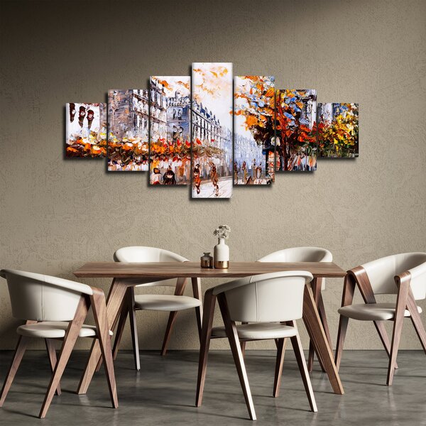 Obraz - Život ve městě (210x100 cm)
