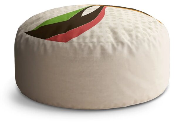 Sablio Taburet Circle Retro abstrakce: 38x48 cm