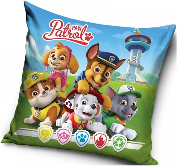 Velurový polštář Paw Patrol - Tlapková patrola - motiv Fantastická pětka | 40x40 cm