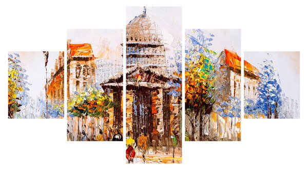 Obraz - Malovaná městká památka (125x70 cm)