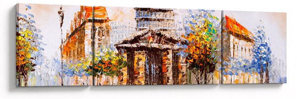 Obraz - Malovaná městká památka (170x50 cm)
