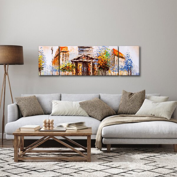 Obraz - Malovaná městká památka (170x50 cm)