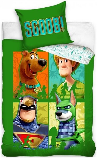 Bavlněné ložní povlečení Scooby-Doo - Scoob! - 100% bavlna prémiové kvality renforcé - 70 x 90 cm + 140 x 200 cm