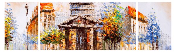 Obraz - Malovaná městká památka (170x50 cm)