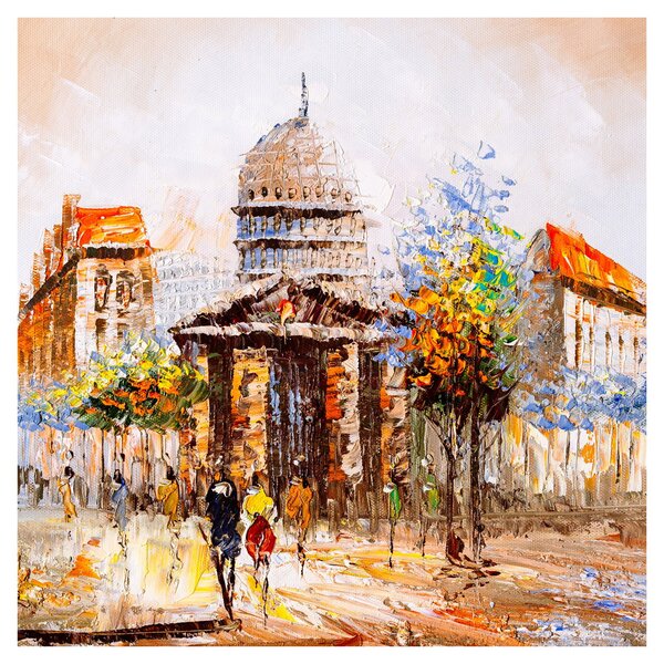 Obraz - Malovaná městká památka (30x30 cm)