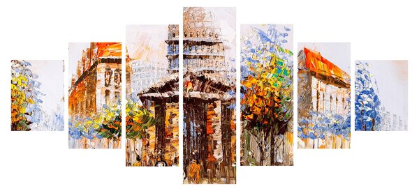 Obraz - Malovaná městká památka (210x100 cm)