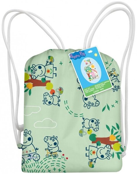 Bavlněné ložní povlečení Prasátko Peppa a jablka - 100% bavlna - 70 x 90 cm + 140 x 200 cm