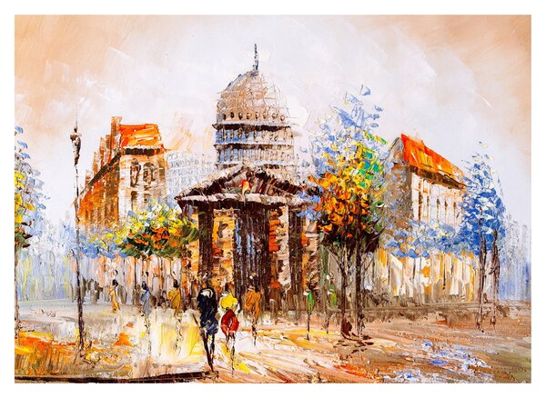 Obraz - Malovaná městká památka (70x50 cm)