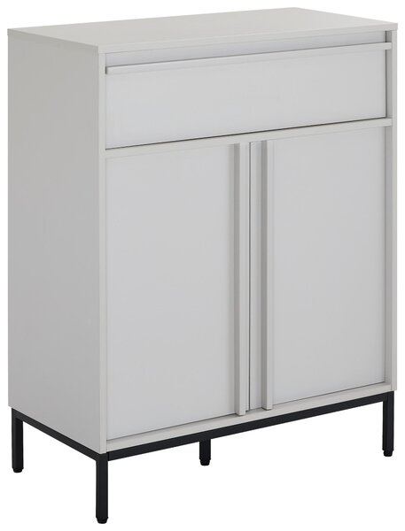 KOMODA, černá, světle šedá, 80/101/40 cm Xora - Komody na nožičkách, Online Only