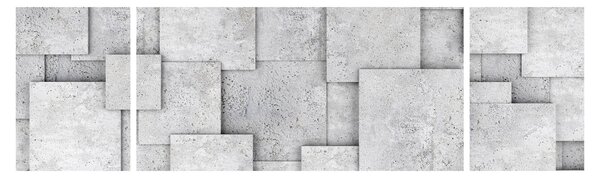 Obraz - Abstrakce betonových kachliček (170x50 cm)