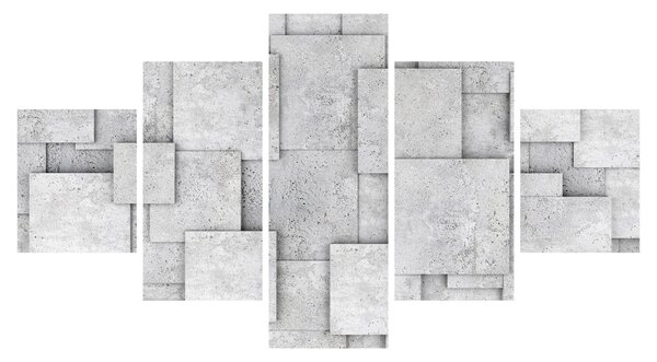 Obraz - Abstrakce betonových kachliček (125x70 cm)