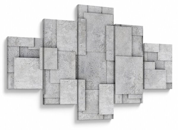 Obraz - Abstrakce betonových kachliček (125x70 cm)