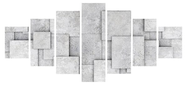 Obraz - Abstrakce betonových kachliček (210x100 cm)