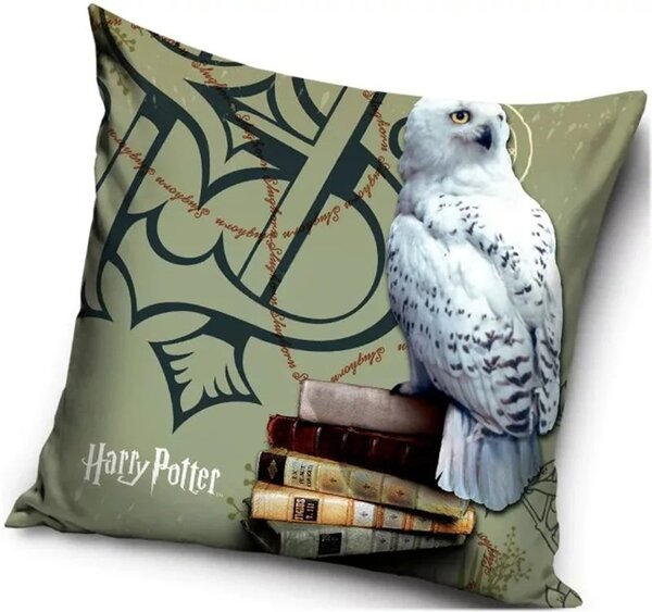Polštář Harry Potter - motiv Sova Hedvika - 40 x 40 cm