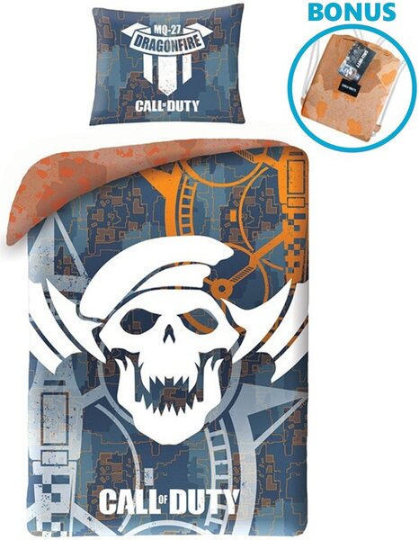 Bavlněné ložní povlečení Call of Duty - motiv Dragonfire - 100% bavlna - 70 x 90 cm+ 140 x 200 cm