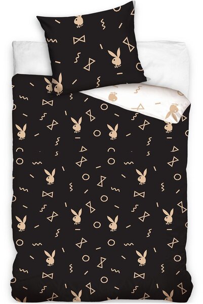 Bavlněné ložní povlečení Playboy - motiv Gold - 100% bavlna Renforcé - 70 x 90 cm + 140 x 200 cm