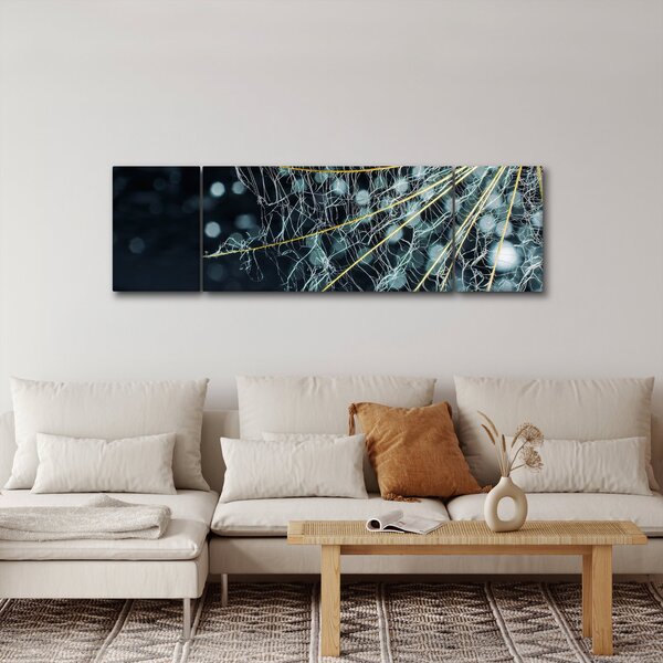 Obraz -Květ s pavučinou (170x50 cm)
