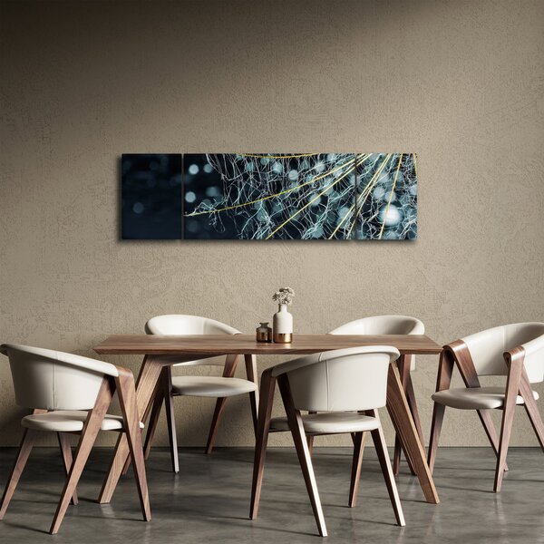 Obraz -Květ s pavučinou (170x50 cm)