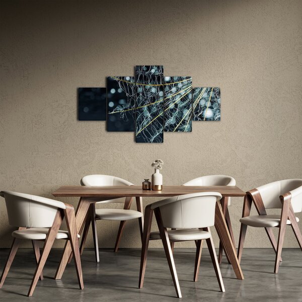 Obraz -Květ s pavučinou (125x70 cm)