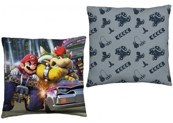Oboustranný polštář Super Mario a král Koopa