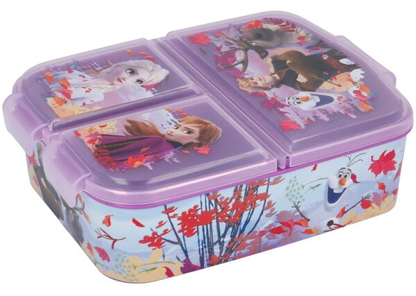 Dětský multibox na svačinu Ledové království II - Frozen II - se 3 přihrádkami