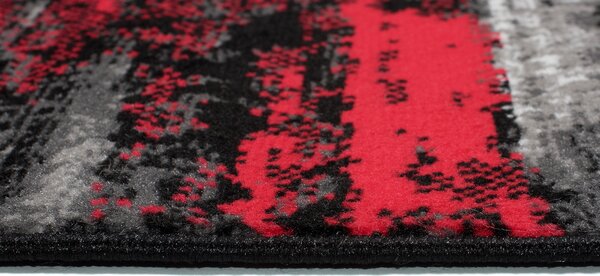 Chemex Kusový koberec Maya - abstrakt 3 - šedý/červený Rozměr koberce: 120x170 cm