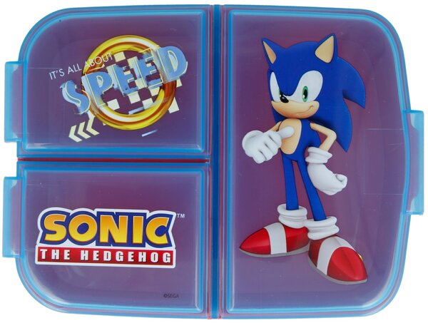 Multibox na svačinu Ježek Sonic se 3 přihrádkami