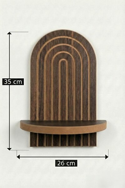ASIR Nástěnná police OWALL1 wenge