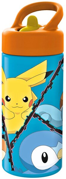 Sportovní láhev na pití Pokémon s brčkem - 410 ml