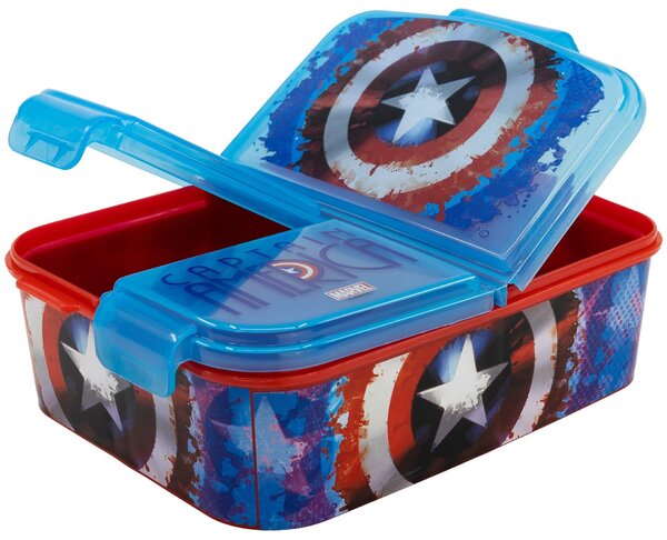 Multibox na svačinu Kapitán Amerika se 3 přihrádkami