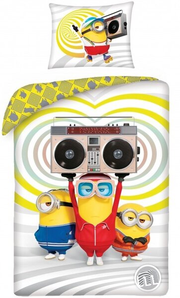 Bavlněné ložní povlečení Mimoni - Retro Disco - 100% bavlna - 70 x 90 cm + 140 x 200 cm