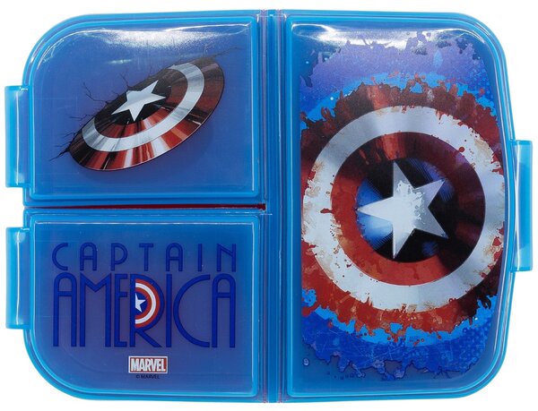 Multibox na svačinu Kapitán Amerika se 3 přihrádkami