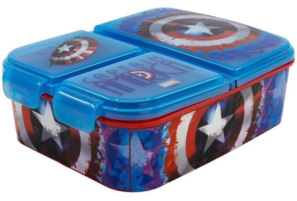 Multibox na svačinu Kapitán Amerika se 3 přihrádkami