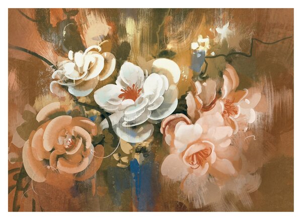Obraz - Malovaná kytice květin (70x50 cm)