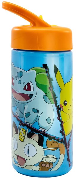 Sportovní láhev na pití Pokémon s brčkem - 410 ml