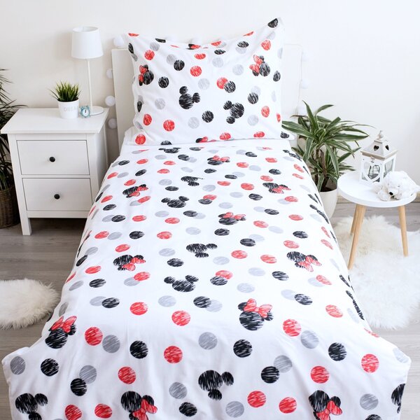 Bavlněné ložní povlečení Zamilovaní Minnie & Mickey Mouse - Disney - 100% bavlna - 70 x 90 cm + 140 x 200 cm