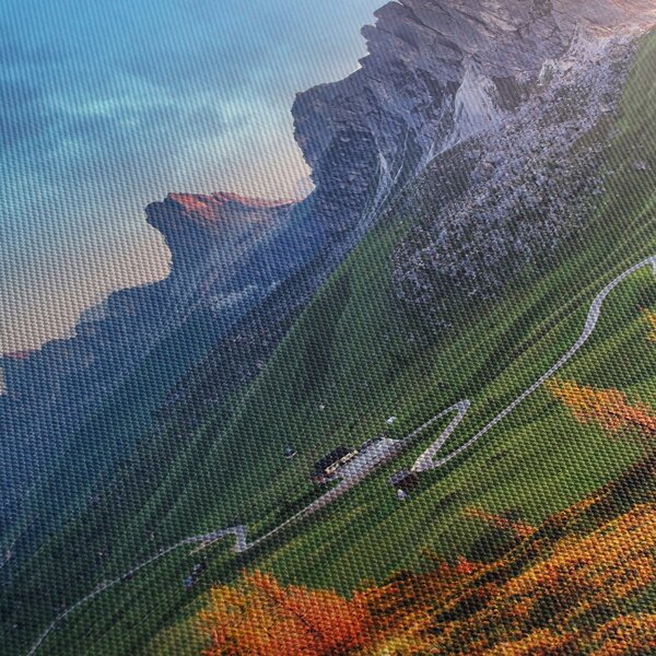 Obraz duhy nad skalisky (210x100 cm)