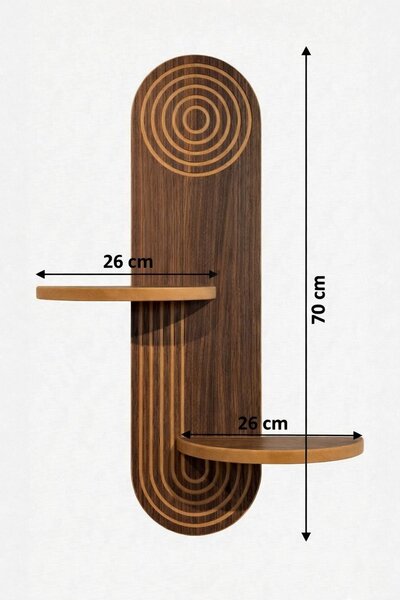 ASIR Nástěnná police OWALL3 wenge