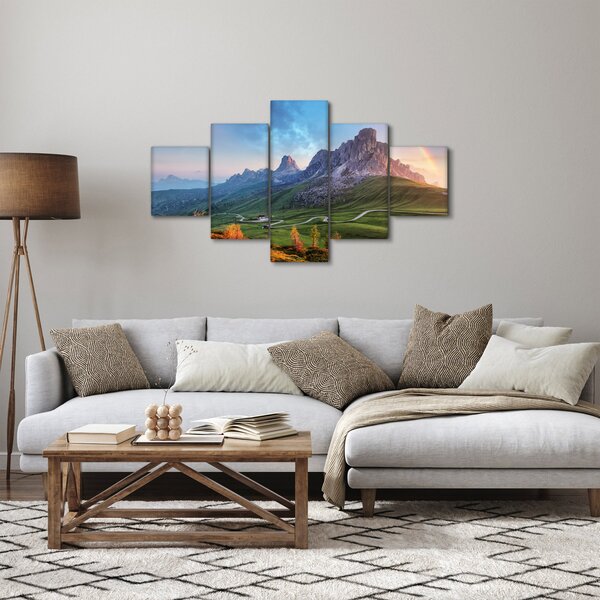 Obraz duhy nad skalisky (125x70 cm)