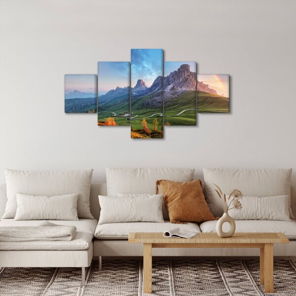 Obraz duhy nad skalisky (125x70 cm)