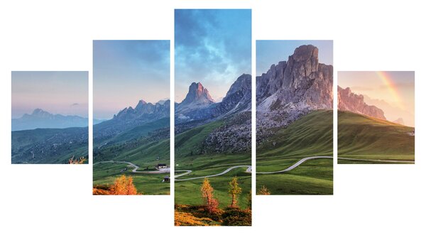 Obraz duhy nad skalisky (125x70 cm)