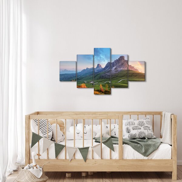 Obraz duhy nad skalisky (125x70 cm)