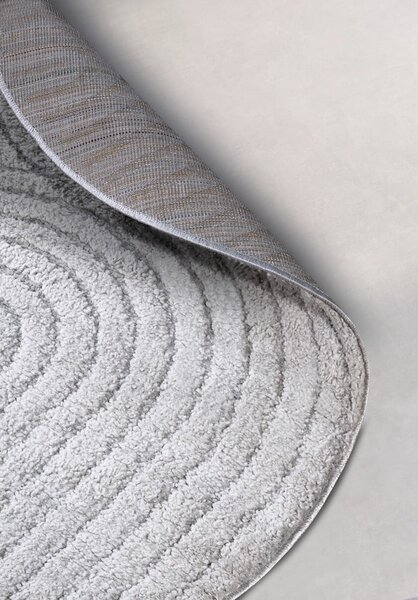 Světle šedý kulatý koberec ø 200 cm Panglao New York Light Grey – Elle Decoration