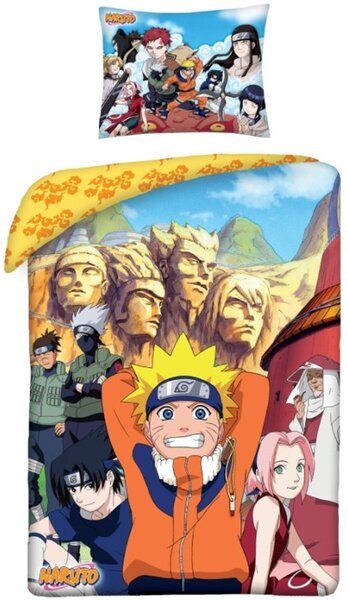 Bavlněné ložní povlečení Naruto - motiv The Hidden Leaf Village - 100% bavlna - 70 x 90 cm + 140 x 200 cm