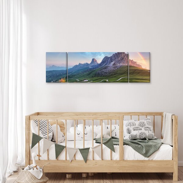 Obraz duhy nad skalisky (170x50 cm)