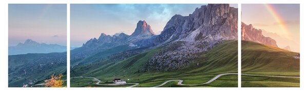 Obraz duhy nad skalisky (170x50 cm)