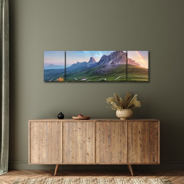 Obraz duhy nad skalisky (170x50 cm)