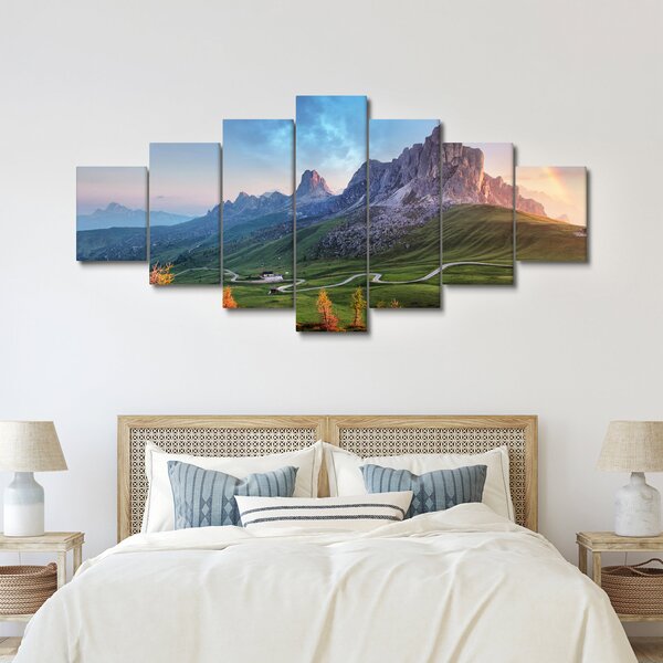 Obraz duhy nad skalisky (210x100 cm)